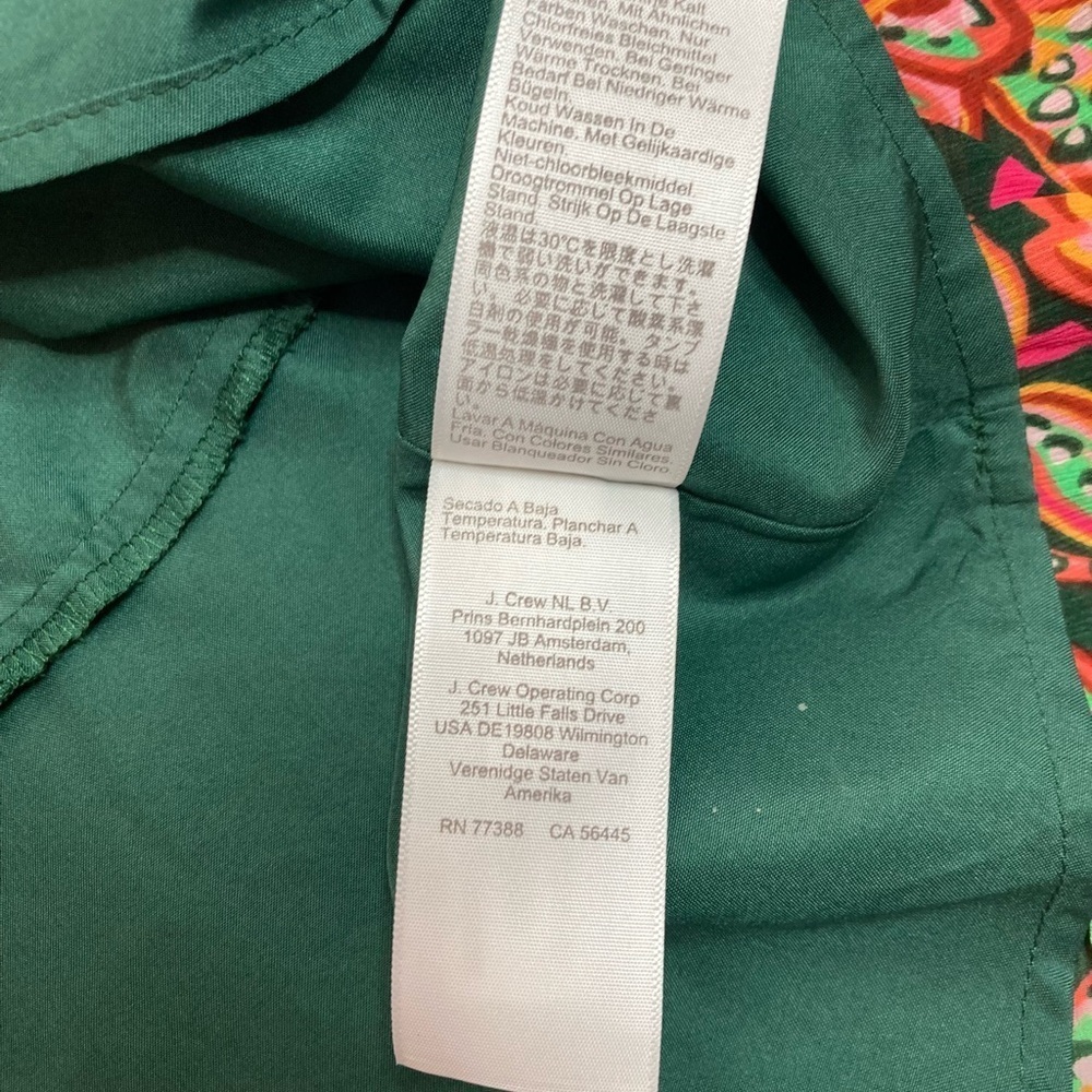 J.Crew Factory Floral Print Ruffle V-neck Mini Dress - Picture 14 of 14